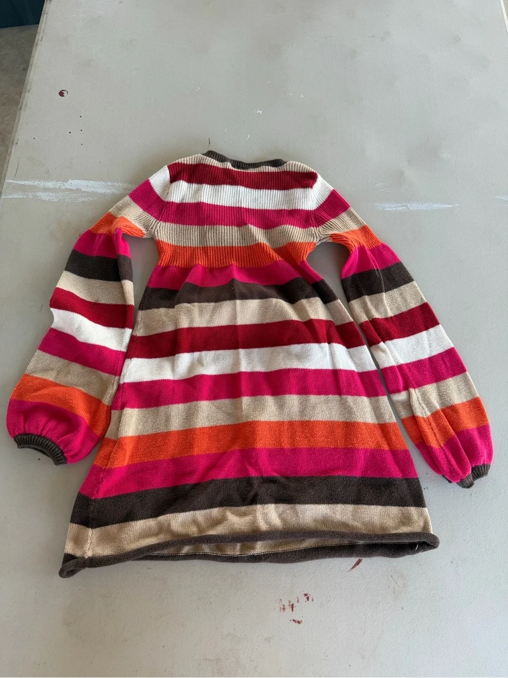 GAP Kids Multi-Colored Striped Knit Sweater Dress